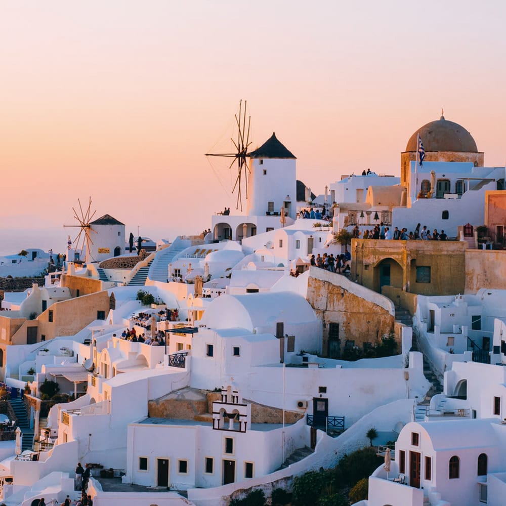 calm collection santorini sunset1