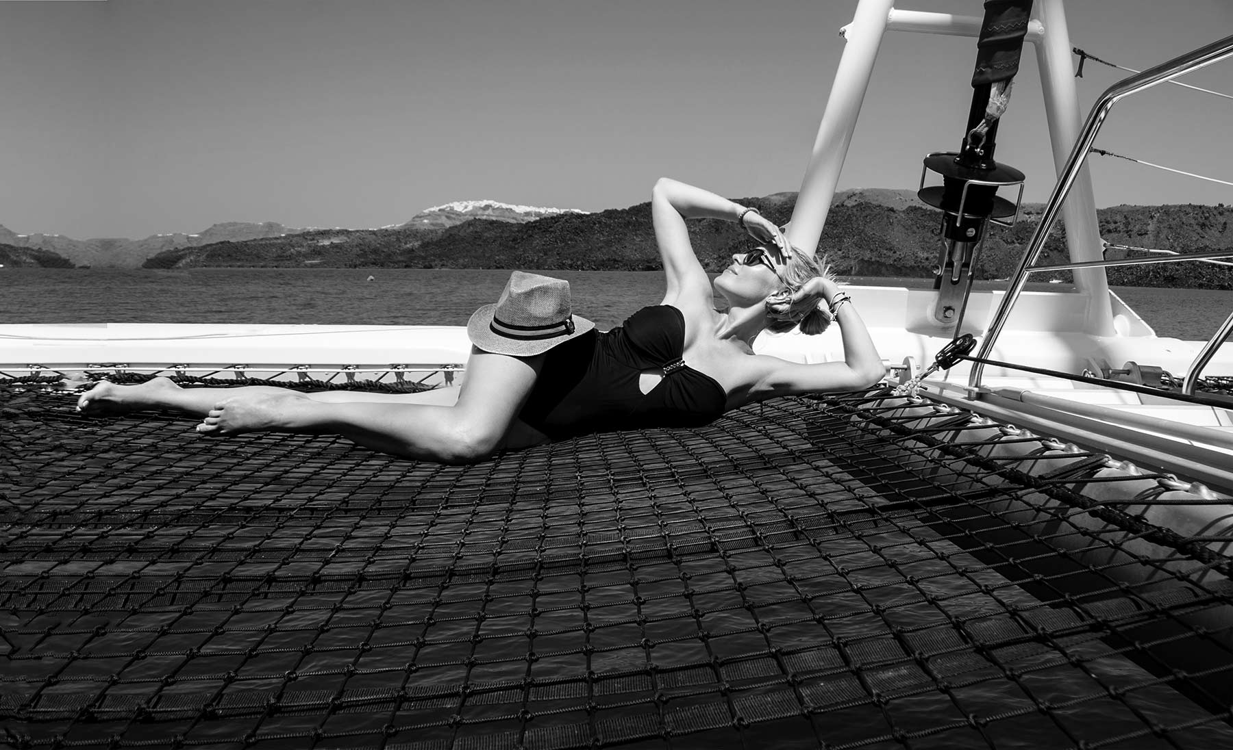 calm collection sailing santorini